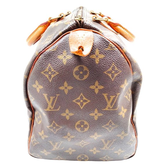 Authentic Louis Vuitton Satchel Bag Speedy 35 Monogram Used LV Handbag Vintage - Picture 2 of 10